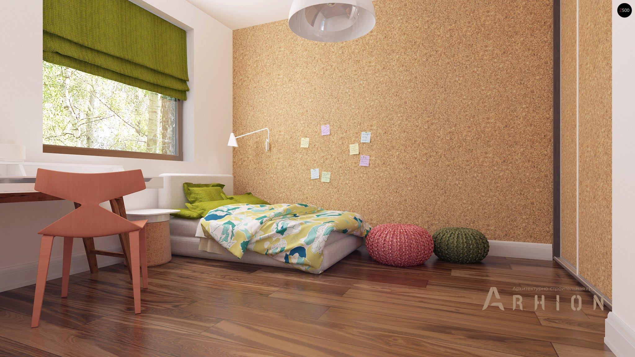 7. Проект одноэтажного дома в европейском стиле с двускатной кровлей, Z91 GP, площадью - 149 кв c терассой, гаражом